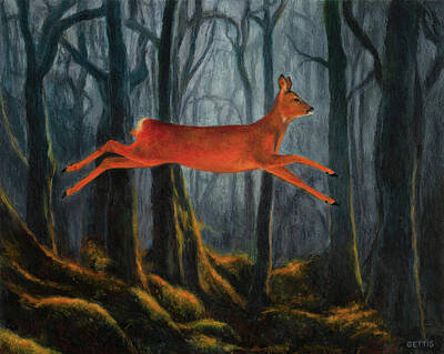 Animals Mixed Media - The Leap by Jeff Gettis
