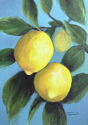 Food And Beverage Paintings - The Lemon Tree II by Torrie Smiley