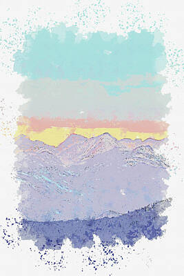 Mountain Paintings - The Livingston Mountain Range_1, ca 2021 by Ahmet Asar, Asar Studios by Celestial Images