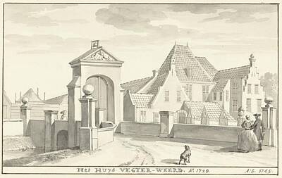 Airplane Paintings - The manzathe Vechterweerd near Zwolle in 1729, Aert Schouman, 1749 by Arpina Shop