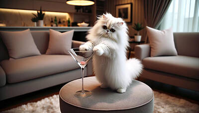 Martini Royalty-Free and Rights-Managed Images - The Martini Mouser by Holly Picano
