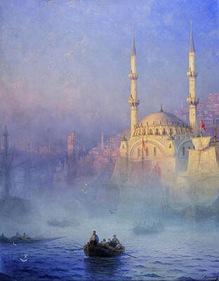 Royalty-Free and Rights-Managed Images - The mosque of Top-Kahne by Ivan Aivazovski by Mango Art