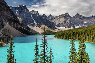 Abstract Male Faces Rights Managed Images - The Most Beautiful Lake in Canada Moraine Lake Royalty-Free Image by Pierre Leclerc Photography