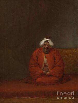 Beaches And Waves - The mufti, head of religious affairs, Jean Baptiste Vanmour, c. 1727 - c. 1730 by Shop Ability