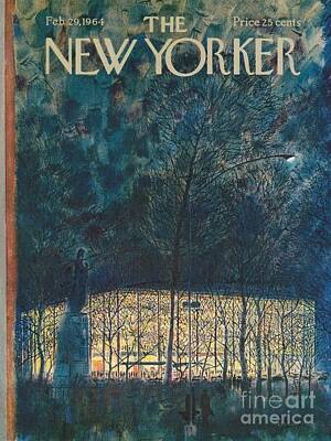 Landmarks Mixed Media - The New Yorker Feb 29th 1964 by Michael Butkovich