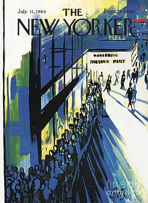 Landmarks Digital Art - The New Yorker July 11, 1964 by Michael Butkovich
