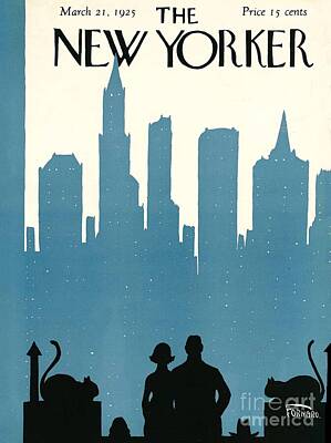Landmarks Digital Art - The New Yorker March 21st 1925 by Michael Butkovich