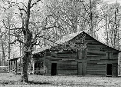 Monochrome Landscapes - The Old Barn by Roberta Byram