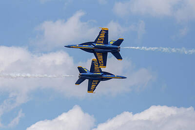 Abstract Photos - The Opposing Solo and Lead Solo Blue Angels Team by Steve Rich