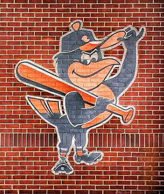Baseball Royalty-Free and Rights-Managed Images - The Oriole Bird at the Oriole Park at Camden Yards, Baltimore MD by Marianna Mills