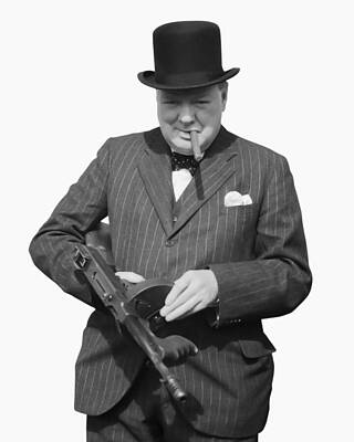 Celebrities Photos - The Prime Minister Winston Churchill  by Mango Art