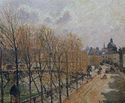 Lets Be Frank - The Quay Malaquais  Morning Sun 1903  by Camille Pissarro 1830  1903 by Artistic Rifki