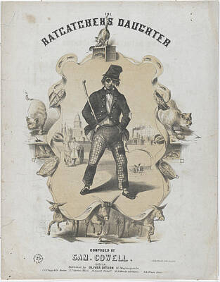 Music Paintings - The Ratcatchers Daughter Sheet music cover   Winslow Homer American Boston Massachusetts 1836 1910 P by Timeless Images Archive