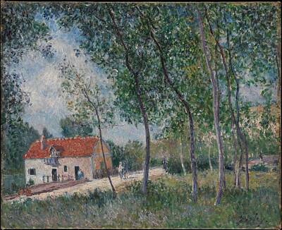 Funny Kitchen Art Royalty Free Images - The Road from Moret to Saint-Mammes  Alfred Sisley British Royalty-Free Image by Celestial Images