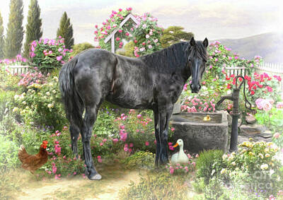 Best Sellers - Roses Digital Art - The Rose Garden by Trudi Simmonds