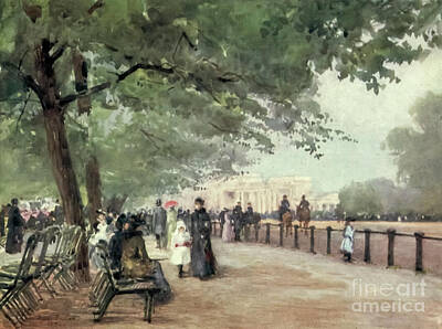 Roses Drawings - The Row, Hyde Park n4 by Historic Illustrations