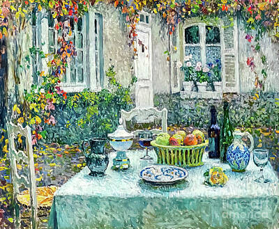 Granger - The Small Table by Henri Le Sidaner 1920 by Henri Le Sidaner