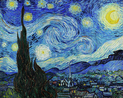 Soap Suds Rights Managed Images - The Starry Night by Vincent Van Gogh Royalty-Free Image by Odyssey Images