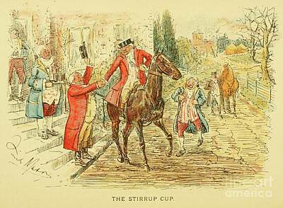 Comics Drawings - The Stirrup Cup c5 by Historic Illustrations