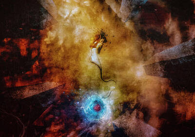 Surrealism Royalty-Free and Rights-Managed Images - The Sufferer by Mario Sanchez Nevado
