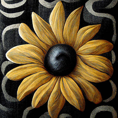 Sunflowers Royalty-Free and Rights-Managed Images - The Sunflower by Claudia Machado