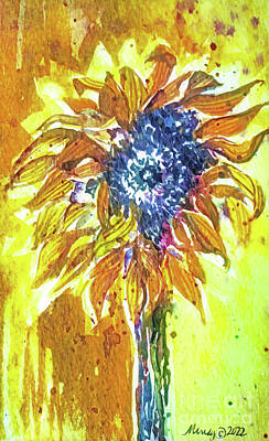 Sunflowers Paintings - The Sunflower Light by Mindy Newman