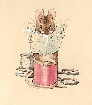 Kitchen Spices And Herbs Rights Managed Images - The Tailor Mouse By Beatrix Potter Royalty-Free Image by Beatrix Potter