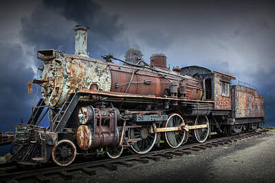 Transportation Royalty-Free and Rights-Managed Images - The Train Engine 1395 in Coopersville Michigan by Randall Nyhof