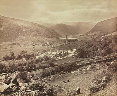 Lipstick Kiss - The Valley of Glendalough County Wicklow Ireland c. 1864 William Russell Sedgfield British 1826 by Arpina Shop
