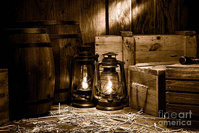 Landmarks Royalty-Free and Rights-Managed Images - The Warehouse - Sepia by American West Legend