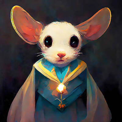 Comics Paintings - The Wizard Mouse, 04 by AM FineArtPrints