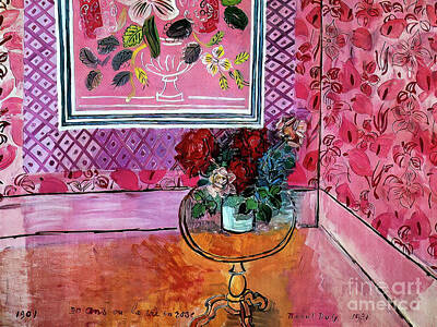 Recently Sold - Roses Paintings - Thirty Years or La Vie en Rose by Raoul Dufy 1931 by Raoul Dufy