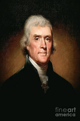 Politicians Digital Art - Thomas Jefferson the 3rd President by Gary Keesler