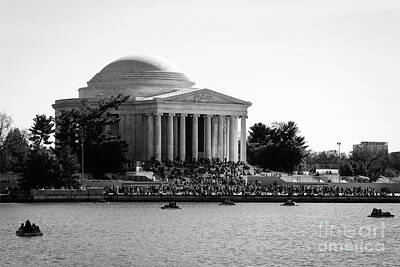 Politicians Rights Managed Images - Thomas Jefferson Memorial bw Royalty-Free Image by Robert Yaeger