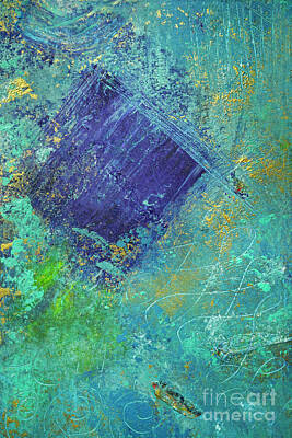 Abstract Airplane Art - Thursday Joy in Turquoise by Iris Richardson
