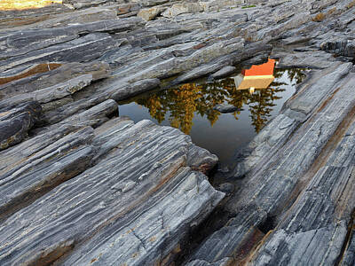 Cultural Textures - Tidal Pool And Oil House Reflection by Jorge Moro