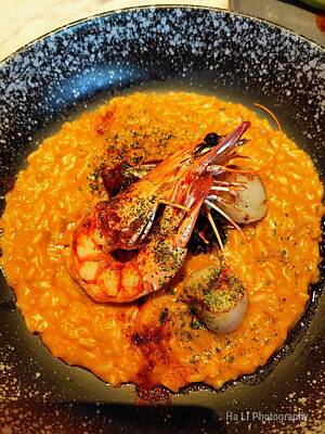 Space Photographs Of The Universe - Tiger Prawn and Hokkaido Scallop Risotto by Ha LI