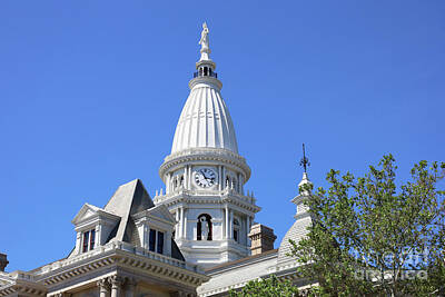 Clouds Royalty Free Images - Tippecanoe County Courthouse in Lafayette Indiana 1298 Royalty-Free Image by Jack Schultz