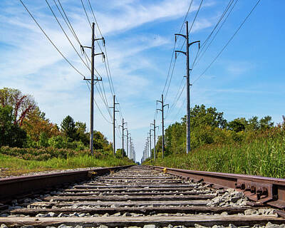 Landscapes Royalty-Free and Rights-Managed Images - Tired Railroad Tracks by Lou Cardinale