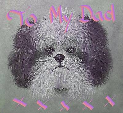 Planes And Aircraft Posters - To my dad Jack loveable dog by Angela Whitehouse