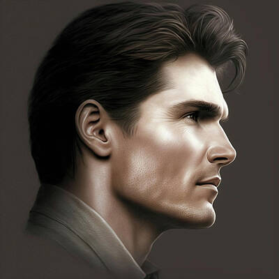 Actors Photos - Tom Cruise Profile by Athena Mckinzie