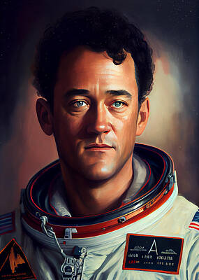 Actors Mixed Media - Tom Hanks Apollo 13 by Stephen Smith Galleries