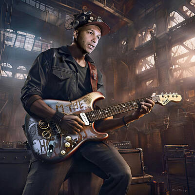 Steampunk Royalty Free Images - Tom Morello Steampunk Royalty-Free Image by Mal Bray