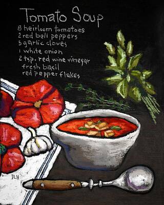 Food And Beverage Paintings - Tomato Soup by David Hinds