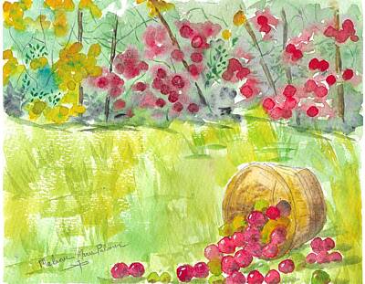 Food And Beverage Paintings - Tomatoes Watercolor by Melanie Palmer