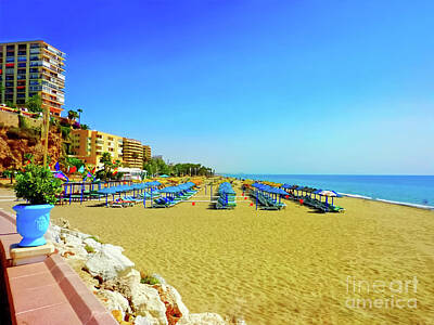 Beach Royalty-Free and Rights-Managed Images - Torremolinos Spain main beach taken in  June 2012 by Pics By Tony