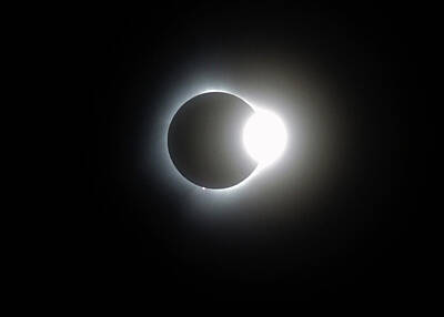 Frank Sinatra Rights Managed Images - Total Solar Eclipse Diamond Ring Royalty-Free Image by Marlin and Laura Hum