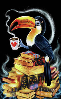 Birds Drawings Royalty Free Images - Toucans lover - Book Lover - Read Books - Book Lover - Gift Book Reader - Gift for Librarian - Read Books Be Kind Stay Weird - Be Kind Royalty-Free Image by Grover Mcclure