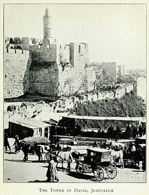 Architecture David Bowman - Tower of David, Jerusalem w1 by Historic illustrations