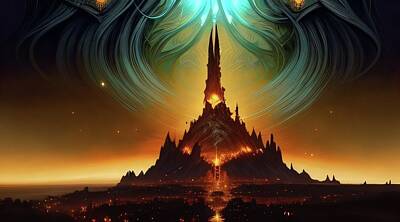 Surrealism Digital Art - Tower of Lament by Tricky Woo